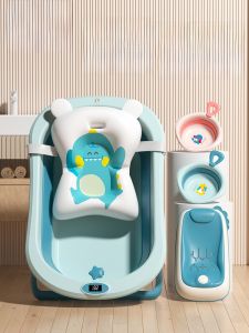Large Size Foldable Baby Bath Tub Infant Bath Bucket for Sitting And Lying down Childrens Home Use Newborn Baby Supplies