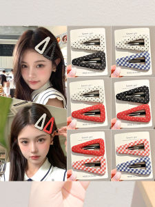 NING ZHOU | Fabric Plaid Polka Dot Triangular Clips