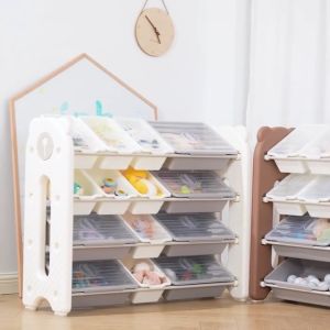 🦁TinyLion🦁 ชั้นวางของเล่น ชั้นวางของเล่นเด็ก ชั้นเก็บของเล่น ชั้นเก็บของเล่นเด็ก มี3ชั้น10ช่อง 4ชั้น14ช่อง