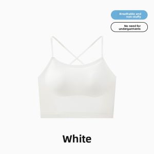 MiiOW | MiiOW Cat Woman Seamless Ice Silk Bralette Thin Summer Womens Outerwear Fixed Cup Underwear Strapless Breathable Comfortable