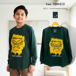 Tabina Kaos Kurta Anak Laki-Laki sampai Remaja Lengan Panjang Seri Tawheed usia 2 hingga 16 tahun