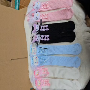 Tất cổ cao Kuromi nơ dày dặn cho bé gái vớ trẻ em ( Mã V1)