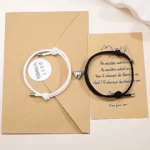 2 Pcs Gelang Couple Magnet Love | Gelang Pasangan Liontin Love