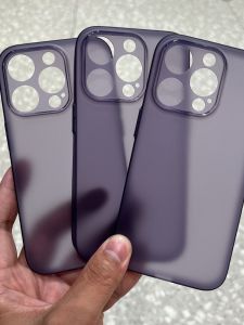 Fingerprint Resistant Anti-Oil Matte Finish Semi-Transparent Ultra-Thin Lightweight Full-Coverage Soft Shell for iPhone 15 pro Max plus