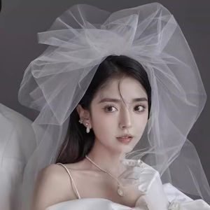 Mạng Che Mặt Cô Dâu Cloudlike Fluffy Phong Cách Hàn Quốc Chụp Ảnh Đám Cưới Đường Mòn Trang Điểm Câu Chuyện Siêu Cổ Tích Mũ Trụ Dành Cho Cô Dâu