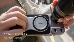 TELESIN Master Grip Magnetic Phone Case Camera Remote Telephoto Zoom Lens for 17 Pro / Pro Max