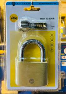 YALE Y110B/60/132/1 KHOÁ BẤM YALE ĐỒNG THAU CAO CẤP CHÍNH HÃNG 60MM_5 CHÌA (Y110B/60/132/1)