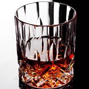 6pcs/4pcs/2pcs/1pcs Whiskey Cup Crystal Glass 230ml Wine Cup Transparent Drinkware for Bar/Home Spirit Cups Embossed Water Cup