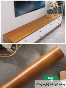 XIANXIANWUFANG | Giấy Dán Tường Chống Nước Chất Liệu Gỗ Tự Dính