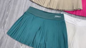 Chân Váy Thể Thao Xếp Ly Nhỏ Titleist Vải Si Có Quần Bảo Hộ Chơi Pickleball Tennis Golf VTL05