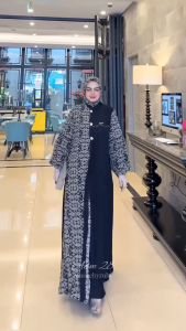 gamis adm28 gamis set hijab motif terbaru gamis simple elegant kekinian produk amore by ruby edisi set anara