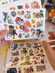 สติกเกอร์การ์ตูนลูกสุนัขของทีมสติกเกอร์รอยสักสติกเกอร์ลอกลายน้ำสติกเกอร์รางวัลอนุบาลแฟชั่นสติกเกอร์น้อยน่ารัก