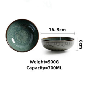 OMK Japanese Style Stoneware 7 inch Salad Bowl 700ML Home Ceramic Tableware Set