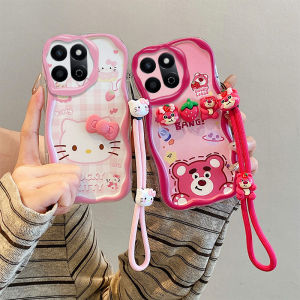New Phone Case Honor 200 Smart Honor X7C X6C X8C X6b X5b Plus 4G 5G Hot Cute Cartoon Fashion Hello Kitty Kuromi Strawberry Bear 3D Dolls Silicone Casing with Lanyard 2025