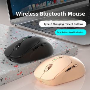 New Type-C Charging Silent Bluetooth Mouse for Office And Gaming Tablet Laptop Dual Mode Wireless Mouse with 10m Range