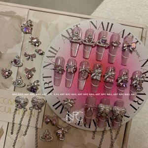 Saturn Color Preservation Butterfly Knot Heart Shaped Zircon Nail Art Decorations Chinese Brand NPCREW Normal Specification