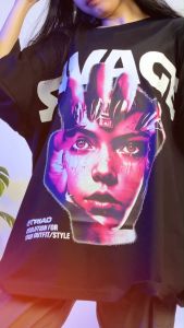 TRIAD T-SHIRT OVERSIZE BLACK SAVAGE | OVERSIZED COTTON COMBED TSHIRT | KAOS STREETWEAR PRIA WANITA A4893