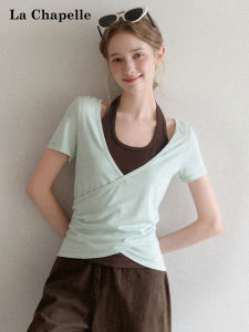 La Chapelle | Halter Strappy Short Sleeve T-Shirt Slim