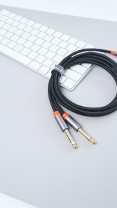 CABLETIME Kabel Aux Splitter 3.5mm Male to 2x 6.5mm Male