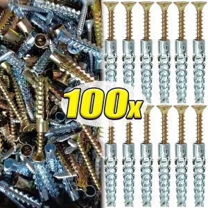 Self Tapping Screw Drilling Plug Metal Expansion Tube Pipe Solid Serrated Thorny Wall Anchor Expansion Bolt Fastener Improvement