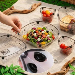 Outdoor Ultra Light Folding Tableware Portable Bowls Plates Coffee Filtering Funnels Water Cups Multi-purpose Tableware Set