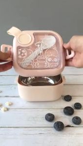 Marcus & Marcus Travel Feeding Set with Spoon & Food Scissors Lunch Box makanan sudu gunting kotak 带勺子和食物剪刀便当盒