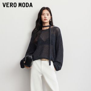 Vero Moda | Quần Áo Len Chứa Lông Cừu với Ruy Băng và Kim Sa