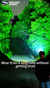 【8400 Lumens】SMILING SHARK Powerful Head Lamp M77 Sensor Headlight Ultra Bright Type-C Rechargeable Zoomable Waterproof for Outdoor Headworn Fishing Lighting TD8018