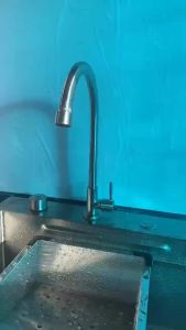 360 độ dùng  hộc chậu  NƯỚC MẠNH Vòi Rửa Chén Bát Lạnh Inox 304 quay