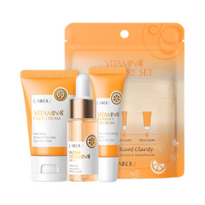 Bộ Chăm Sóc Da LAIKOU Sakura 3 Món - Serum Dưỡng Ẩm Làm Sáng Da Kem Dưỡng Mắt & Kem Dưỡng Da Với Niacinamide & HA Tiện Lợi Cho Việc Chăm Sóc Da Khi Đi Du Lịch