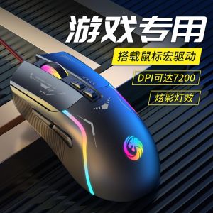 Mech Style E-sports Game Mouse 7D Wired Luminous Mouse Game Office Colorful Glare Mouse