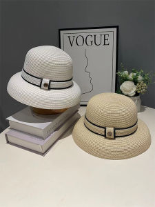 Hebe Style Straw Hat British Fisherman Sun Hat Summer Travel Womens Bucket Hat Beach Hat Wide Brim Elegant Spring Summer