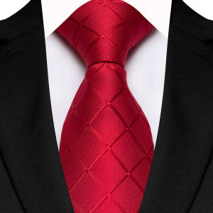 Cà Vạt Nam Cao Cấp 8CM Màu Đỏ Họa Tiết Sọc Kẻ Và Paisley Thiết Kế Thời Trang Chất Liệu Polyester Dệt Jacquard Thích Hợp Cho Công Việc Đám Cưới Tiệc Tùng.