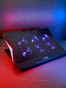 Laptop Cooling Pad 6 Fans adjustable speed Cooling Fan with 2USB Port Notebook Stand for 11-18 inch