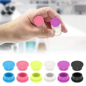 12 Pcs Glass Vial Protective Cap 3ml Vial Cap Reusable Silicone Glass Vial Protective Caps for Easy Classification and Lab Use