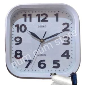 JAM DINDING KOTAK DEKKO 1007 ANGKA TIMBUL 25CM