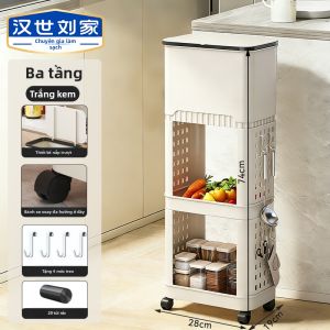 HANSHILIUJIA | Thùng Rác Đạp Chân Di Động Dung Lượng Lớn