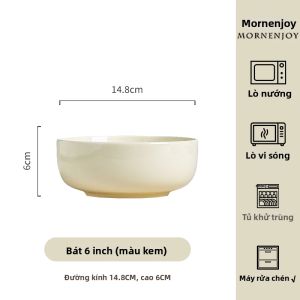 JINGDITAOCI | Bộ Dụng Cụ Ăn Trang Nhã Phong Cách Kem Có Màu Dưới Men