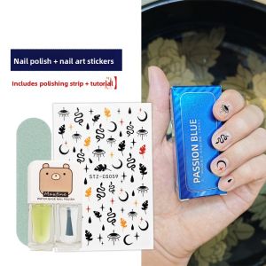 No-Bake Matte Nail Polish Black White Gray Transparent Nude Removable Odorless Long-Lasting JL