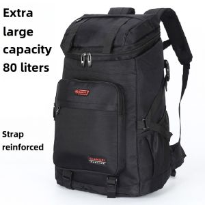 Ultra Large Capacity Outdoor Travel Backpack Mens Womens Hiking Bag 70L 80L Durable Polyester Shoulder Bag with Computer Compartment