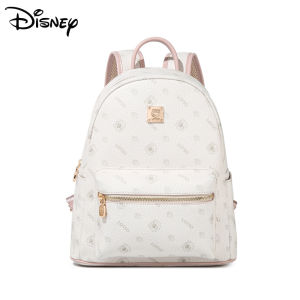 Disney coated canvas printed old flower PVC  pink white backpack mini womens bag