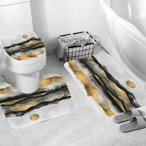 Waterproof Digital Print Shower Curtain Set