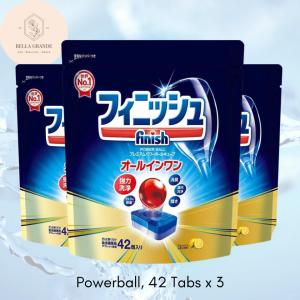 (PACK OF 3!!) Finish All In 1 Power Ball Dishwasher Detergent Tablets 126 / 84 and 42 tabs available tabs ( 42 Tabs x 3 )