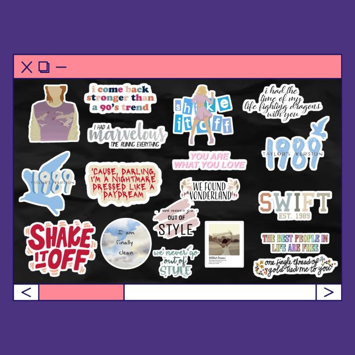 Taylor Swift 1989 Laminated VINYL Waterproof Stickers | Lazada PH