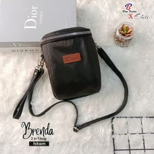 BRENDA 2 IN 1 BAG BY ELITE Tas Selempang wanita muat hp bahan chocoly anti air