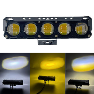 2/3/4/5/6 Lens LED Lens Spotlight Motorcycle Headlight Driving Lamp Super Bright Spotlight Motorcycle External Lamp Yellow White