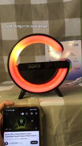Speaker Bluetooth LED G500 Ambient Light Wireless Charger Lampu Meja Multifunctional Bluetooth Speaker Lampu Meja Pengisi Daya Nirkabel Suara 3D Dan Baterai Terintegrasi - Lazada