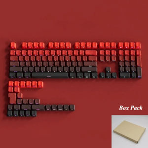 Gradient Pink Side Print RGB Backlit PBT Keycaps 135 Keys Cherry Profile Double Shot Keycaps for Cherry MX Switch Gamer Keyboard