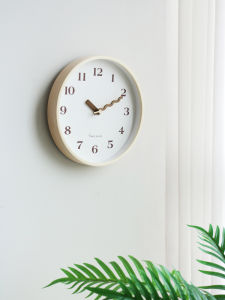 Đồng Hồ Tròn Gỗ Hiện Đại Tối Giản MJK Đồ Dùng Gia Đình Thời Trang Đồ Trang Trí Tường Đồng Hồ Quartz Im Lặng Cho Phòng Khách