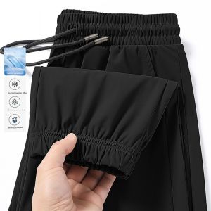 Ice Silk Mens Casual Pants Breathable Outdoor Large Size Air Conditioning Ultra-Thin Quick-Drying Sports Shorts Summer Thin Model